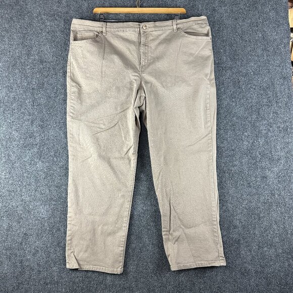 Gloria Vanderbilt Jeans Womens 22W Amanda Tan Cotton Stretch Pockets - Picture 1 of 10